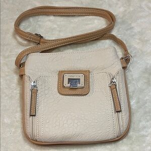 Rosetti Cream and Tan Crossbody Bag